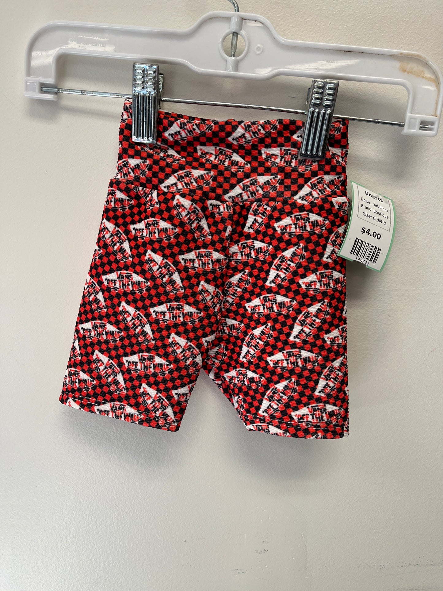 red/black Boutique Shorts, 0-3M B