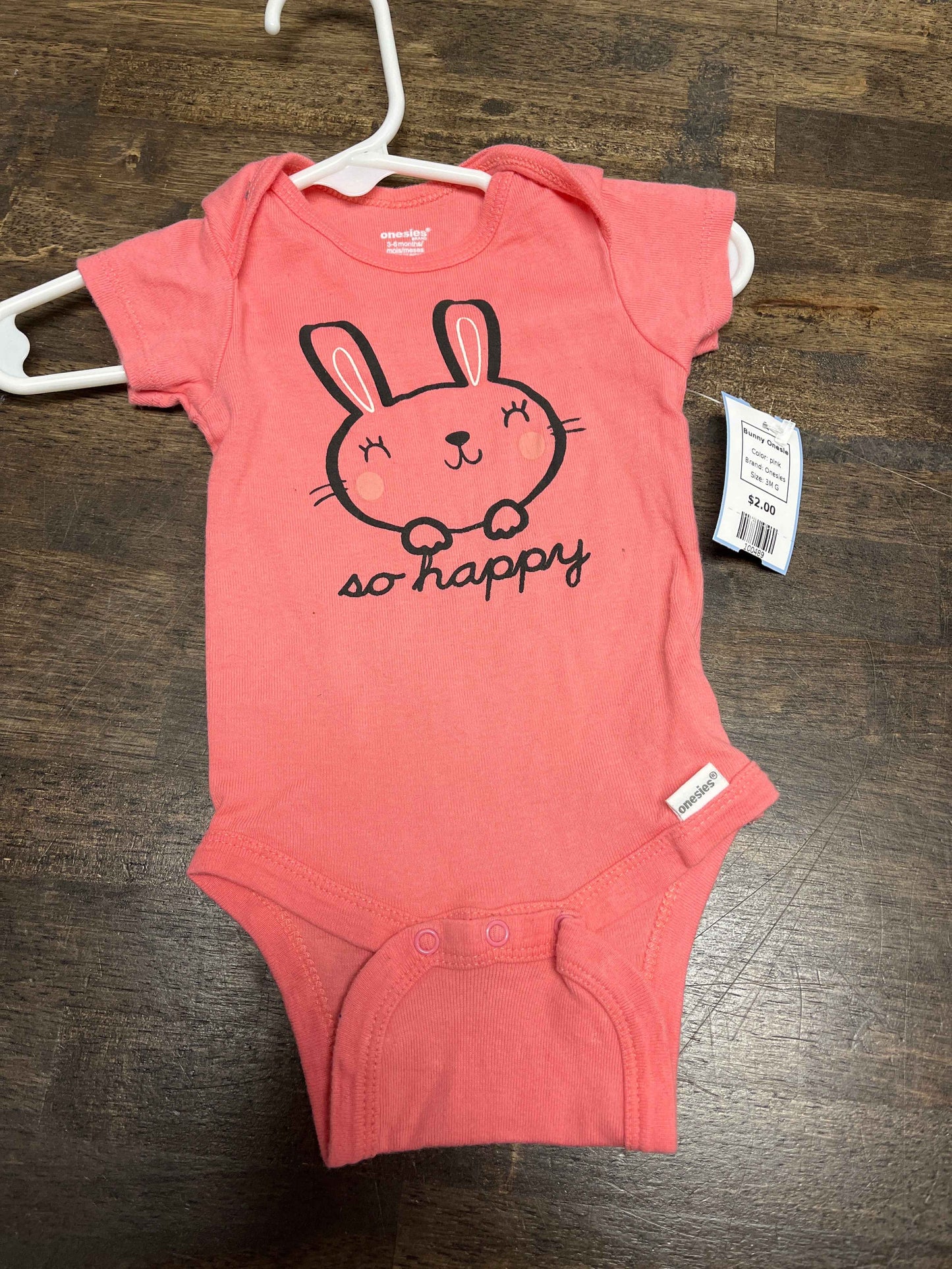 pink Onesies Bunny Onesie, 3M G