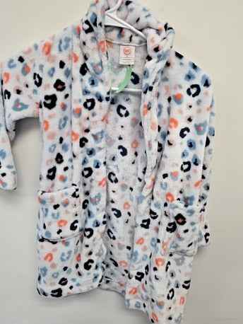 White/Colorful Cheetah Wonder Nation Robe, 4T G