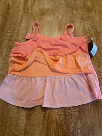 Pink/Orange Koala Kids Tank Top, 6M G