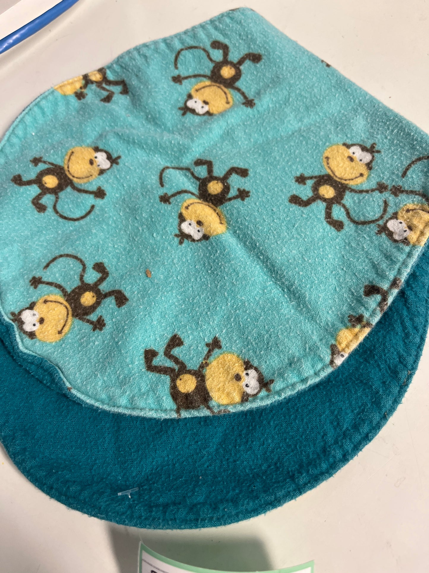 Blue/Brown Monkey Burp Cloth