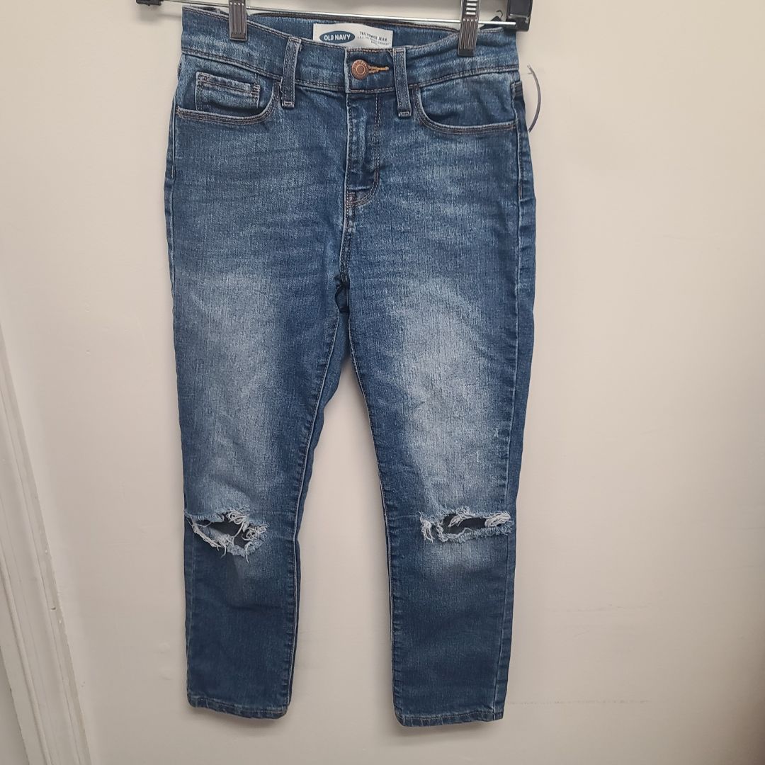 Blue Old Navy Straight Ankle Jean, 12 G