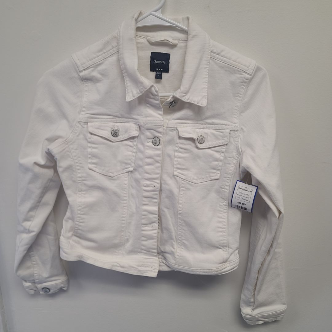 white Gap Kids Denim Jacket, X-Large