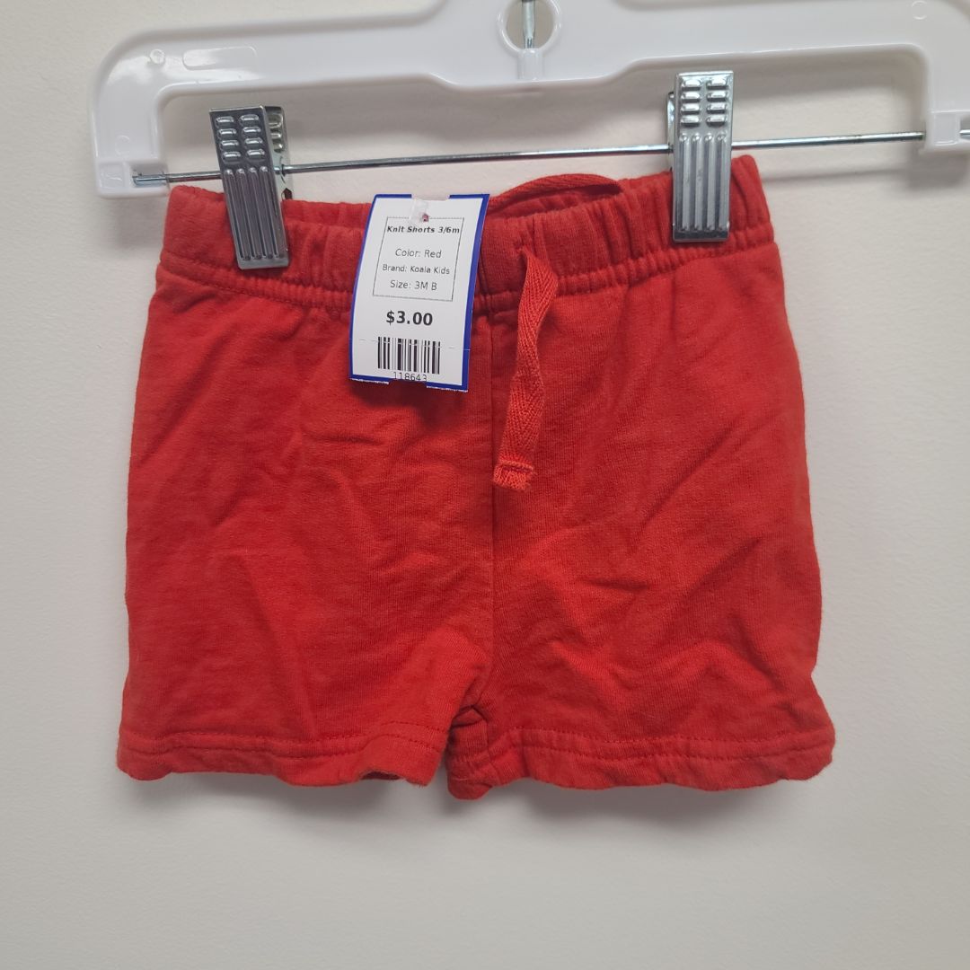Red Koala Kids Knit Shorts 3/6m, 3M B