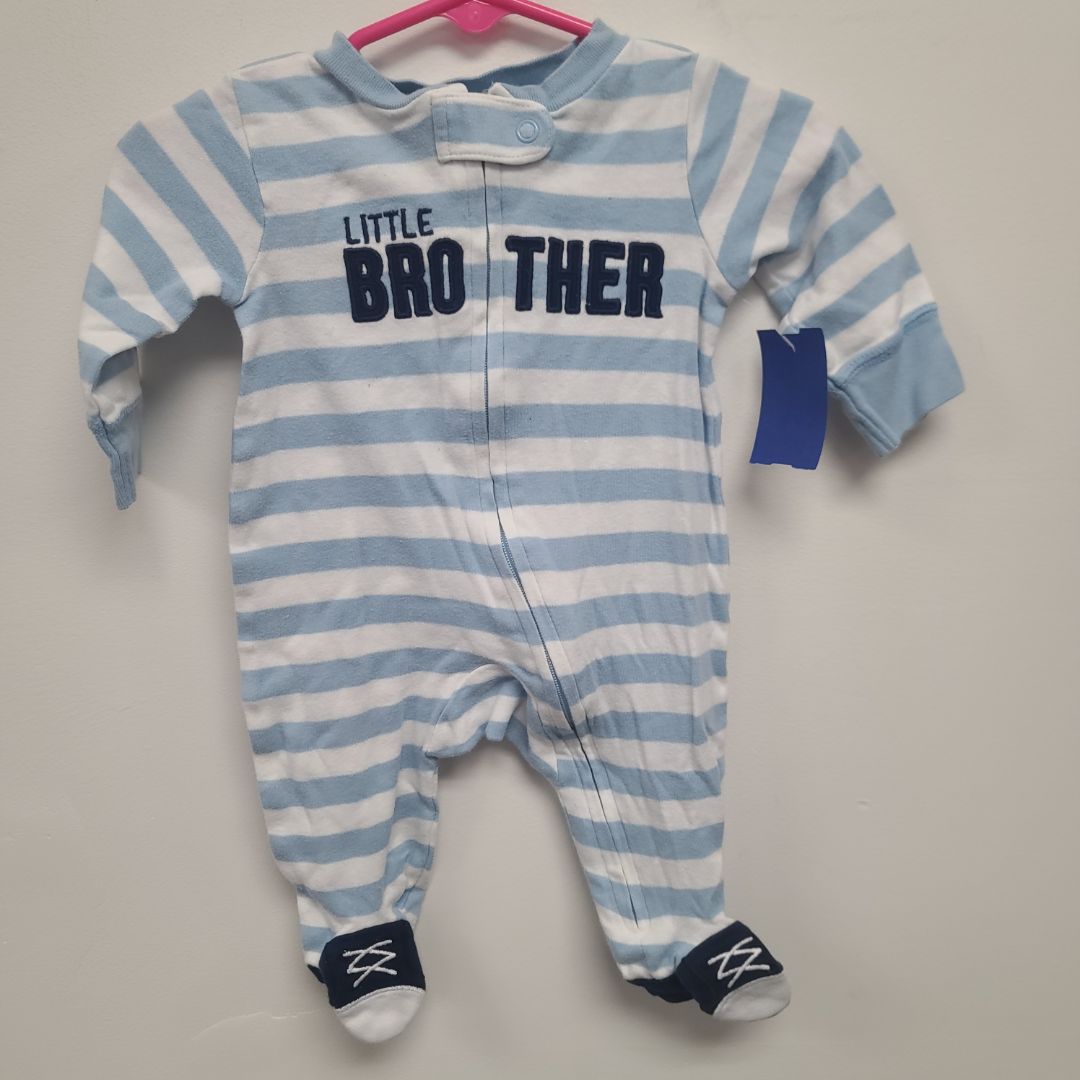 Blue Striped Carters Little Brother Sleeper, 3M B