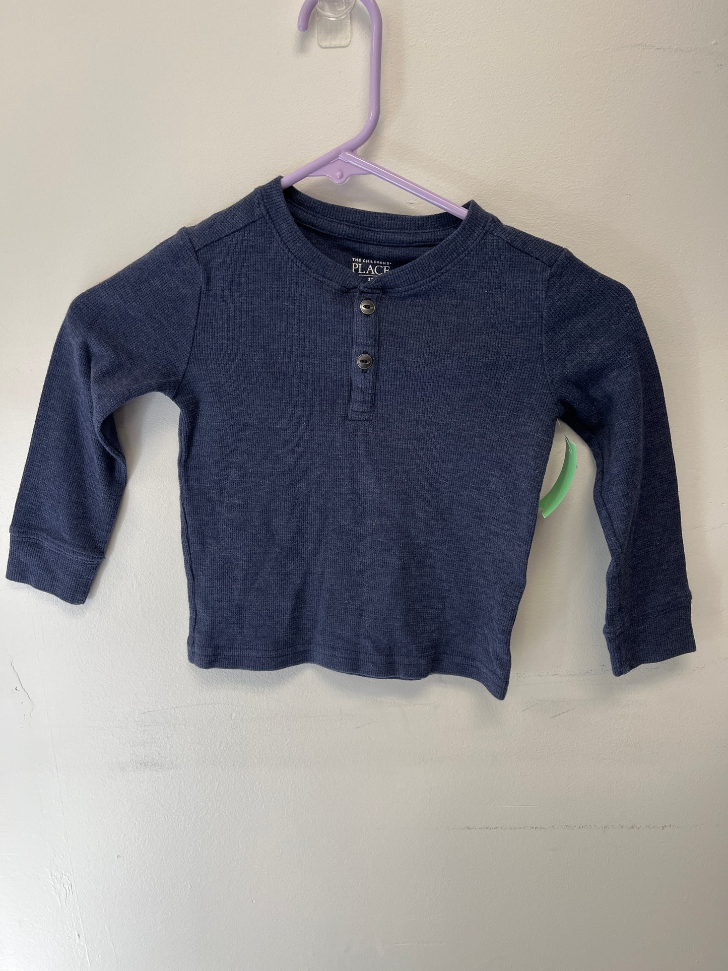 Navy Childrens Place Longsleeve Shirt, 3T B