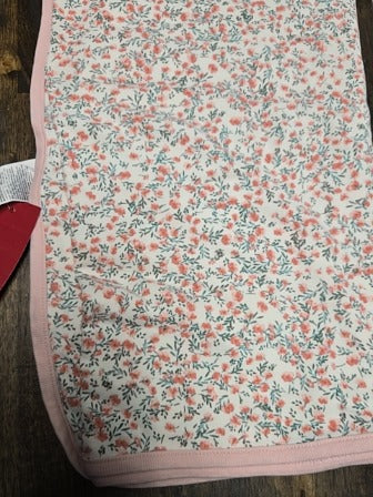 White/Pink Flowers Old Navy Blanket