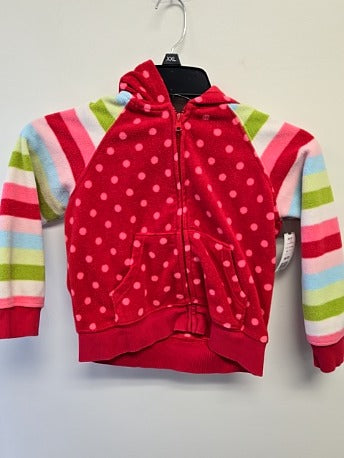Red/Pink/Colorful Striped Gymboree Jacket, 5T G