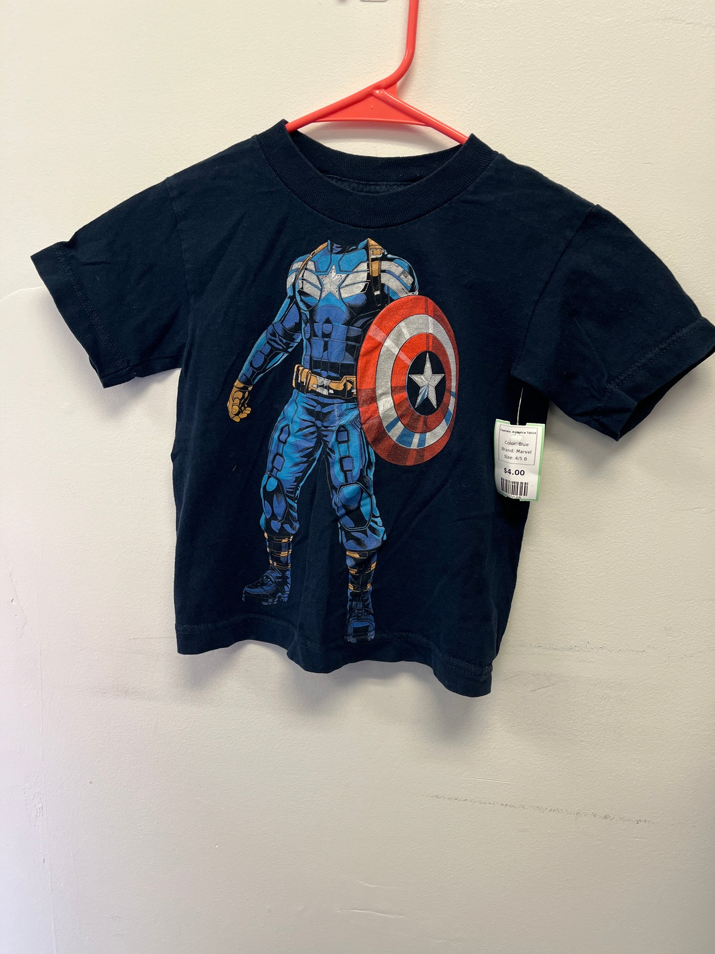 Blue Marvel Captain America Tshirt, 4/5 B