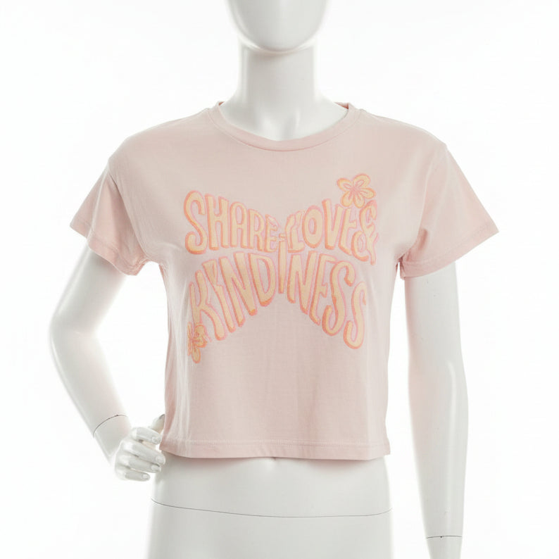 Pink 365 kids Share love and kindness shirt, 5T G