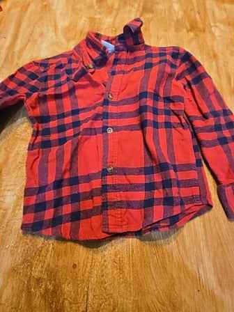 Red/navy Jumping Bean Long sleeve button up, 5T B