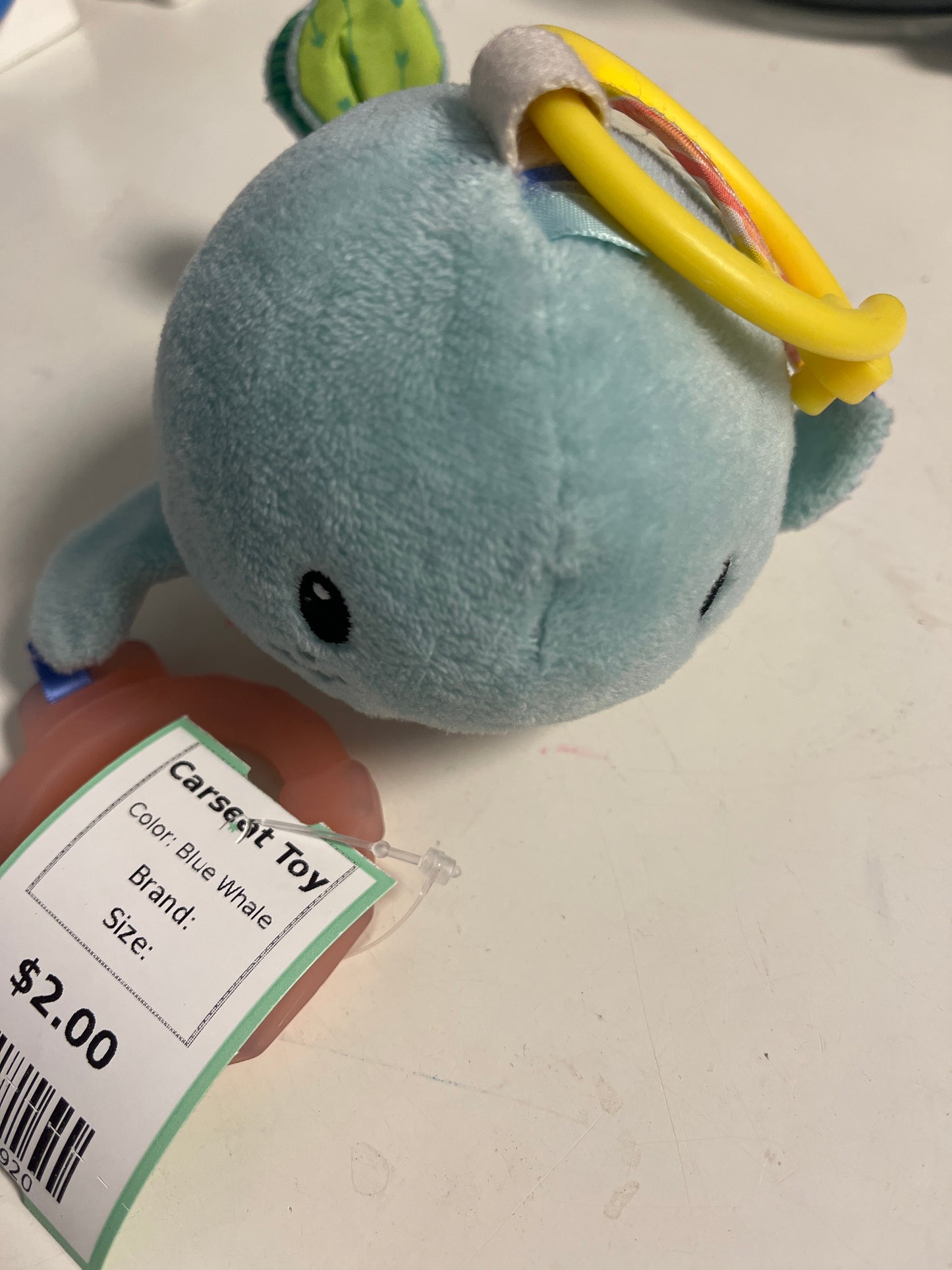 Blue Whale Carseat Toy