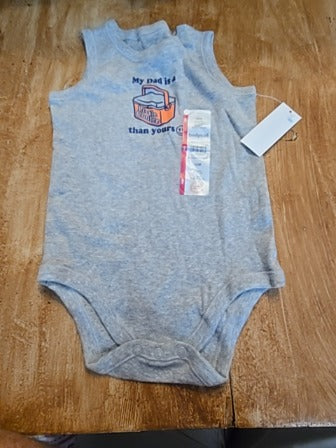 Grey Wonder nation My dad is little cooler than yours onesie, 18M B
