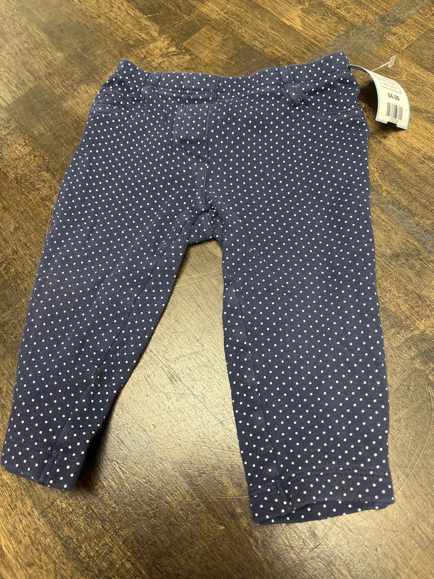 Navy/White Polka Dot Carters Leggings, 12M G