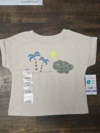 Tan Garanimals Dinosaur shirt, NB B