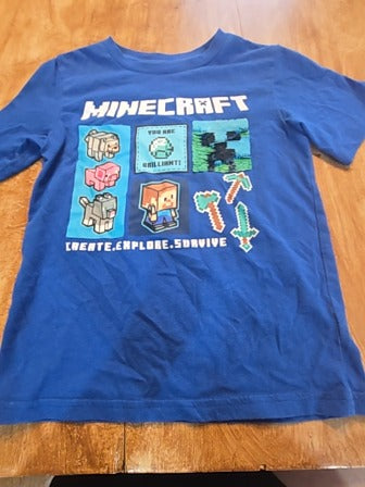 Blue Minecraft Minecraft shirt, 5T B
