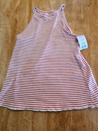Red/White Striped Kidpik Tank Top, 7 G