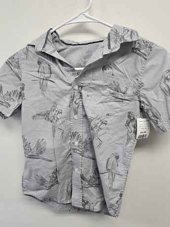 Grey Bird Cat & Jack Button Up Shirt, 6 B