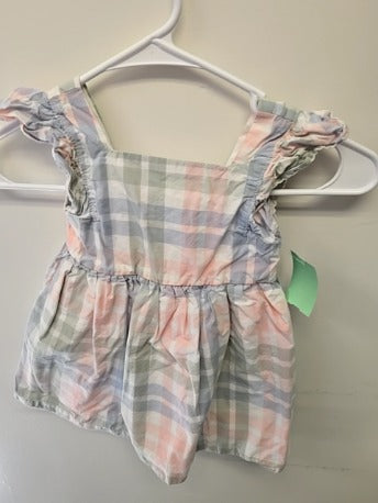 Pink/White/Blue/Green Plaid Carters Dress, 2T G