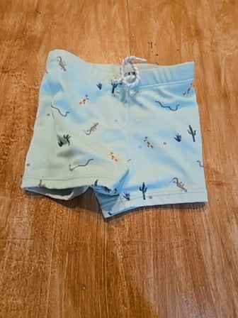 Green Janie And Jack Desert animal 2 piece swim suit, 6M B