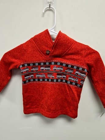 Red Firetruck Jumping Bean Sweater, 12M B