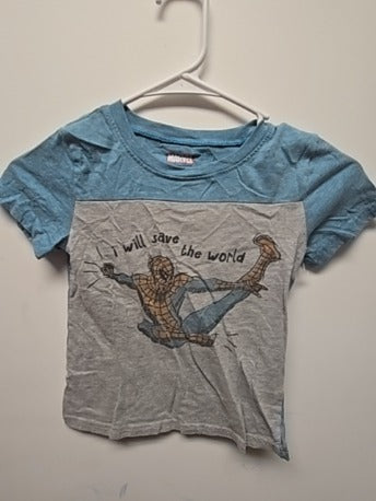 Blue/grey Marvel Spiderman shirt, 4T B