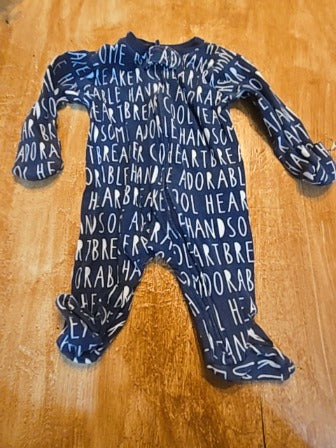 Blue Carters Alphabet sleeper, NB B
