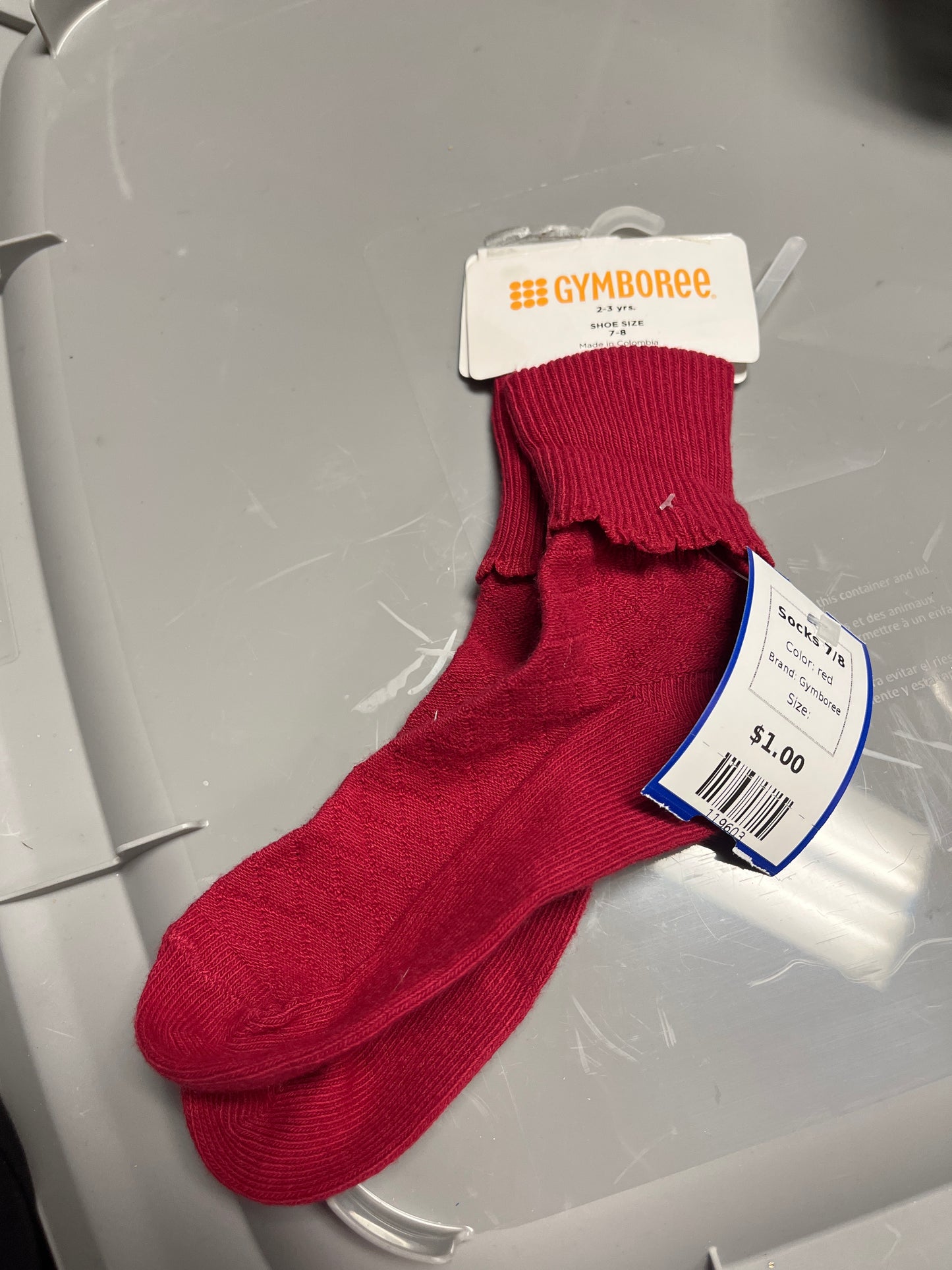red Gymboree Socks 7/8