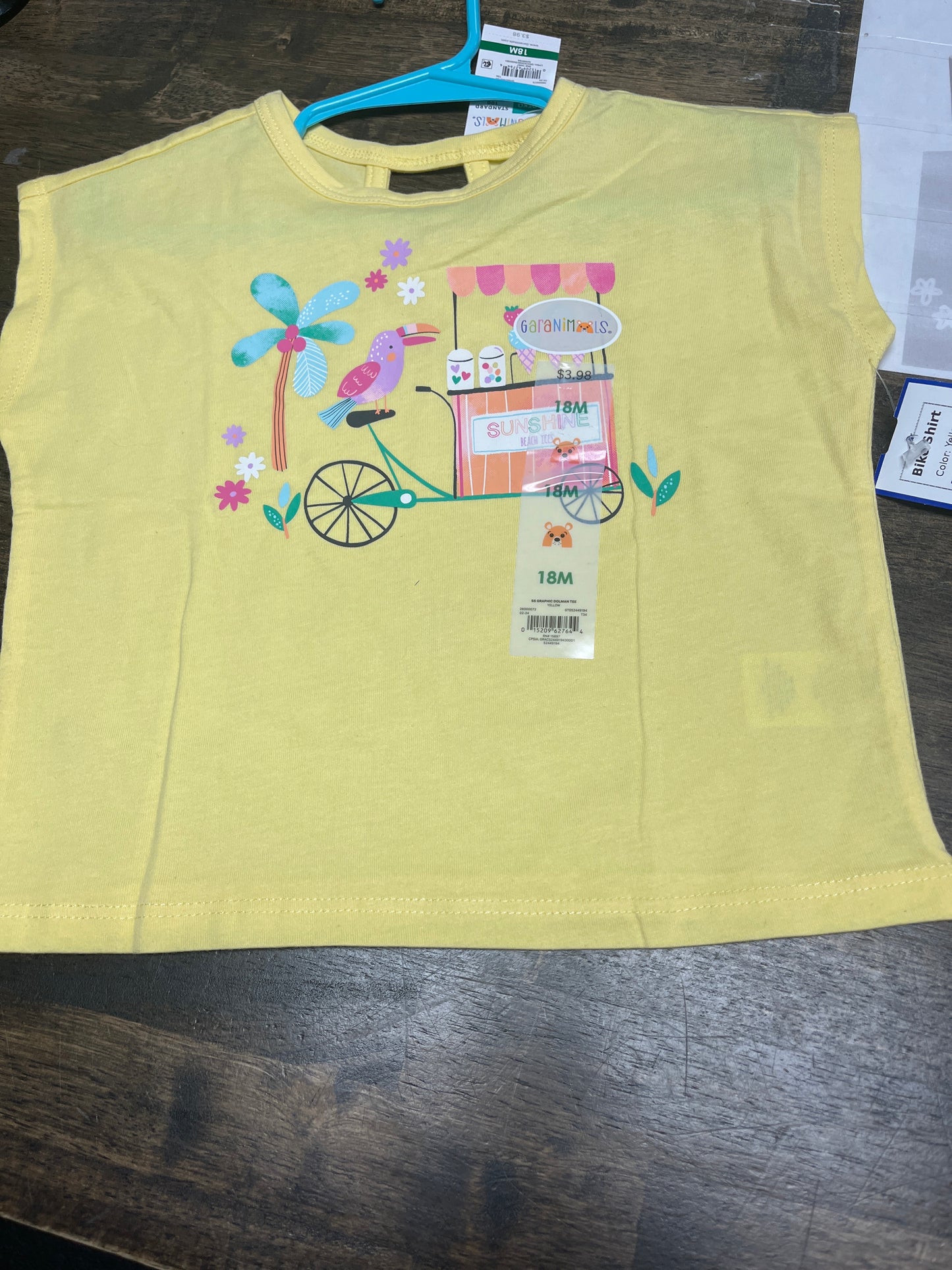 Yellow Garanimals Bike Shirt, 18M B