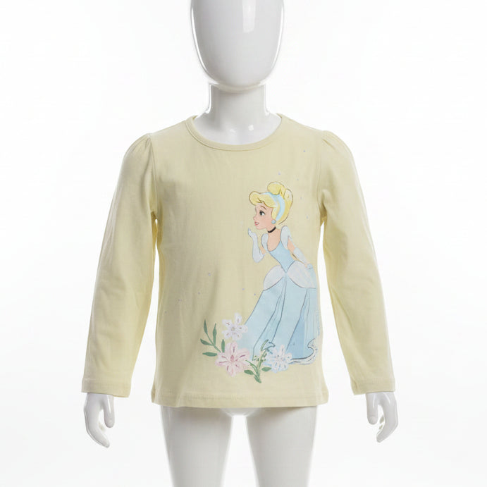 Yellow Disney Princess LS shirt, 5T G
