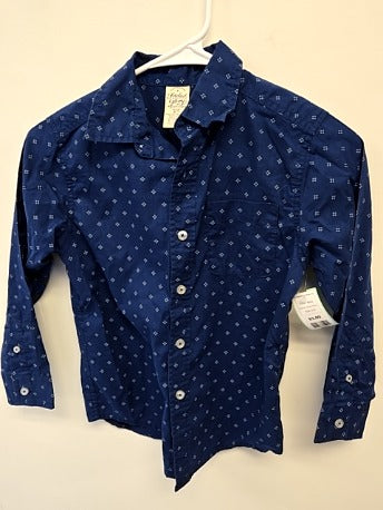 Navy Faded Glory Longsleeve Button Up, 6 B