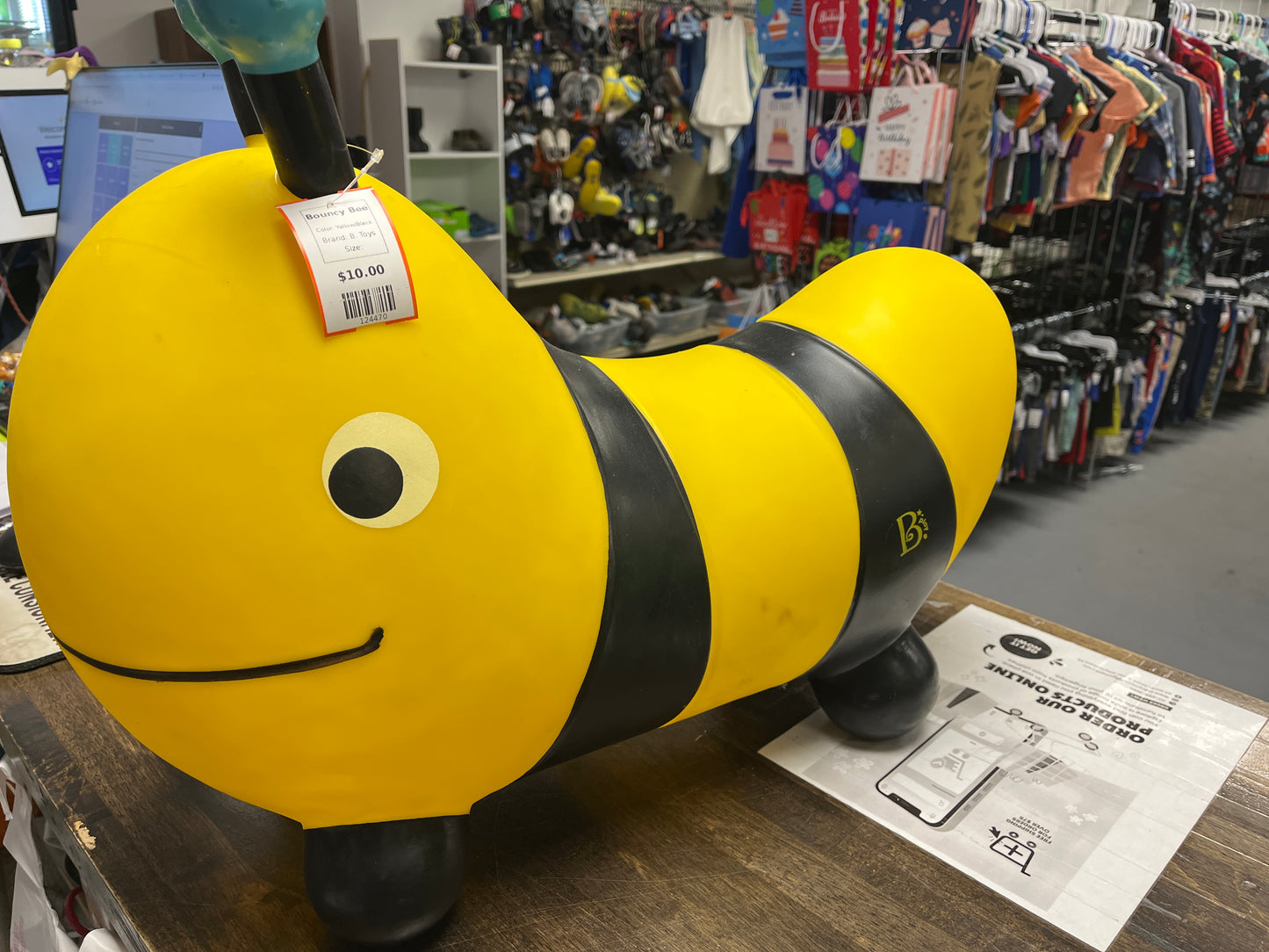 Yellow/Black B. Toys Bouncy Bee