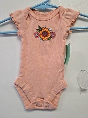 Pink Flower Childrens Place Onesie, NB G