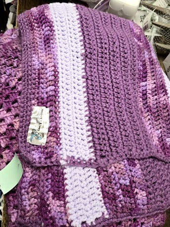 Purple Crochet Baby Blanket