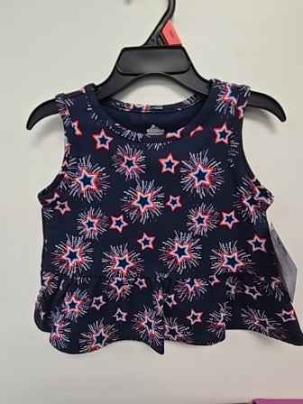 Blue Way to celebrate Firework tank top, 2T G