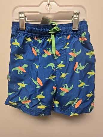 Blue Simple joys Dinosaur swim trunks, 3T B
