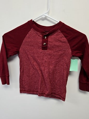 Burgandy Cherokee Longsleeve Shirt, 4T B