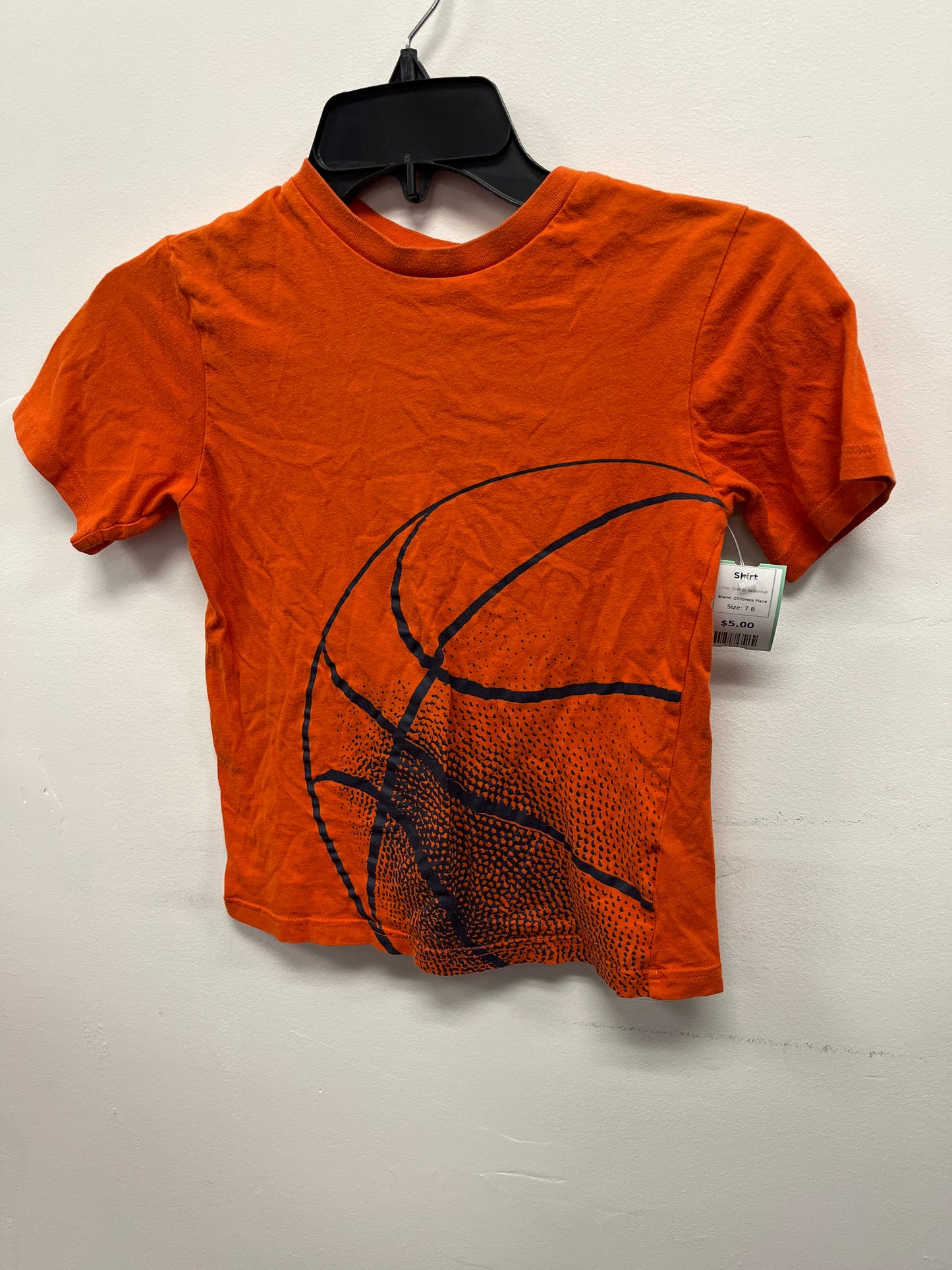 Orange Basketball Childrens Place Shirt, 7 B