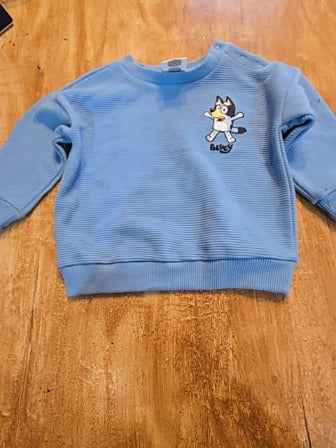 Blue Bluey Bluey long sleeve shirt, 6M B