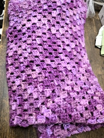 Purple Crochet Baby Blanket