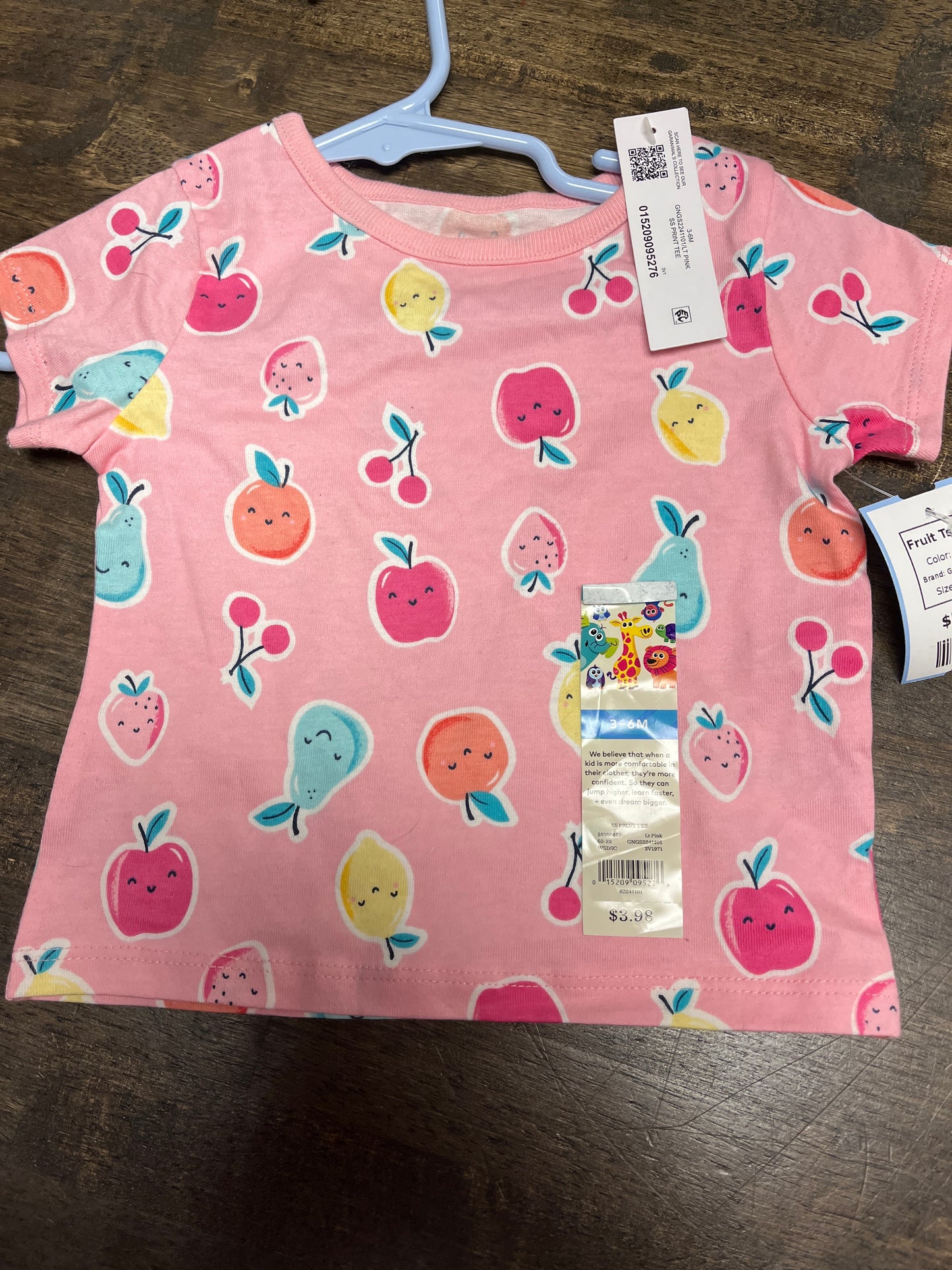 pink Garanimals Fruit Tshirt, 3M G