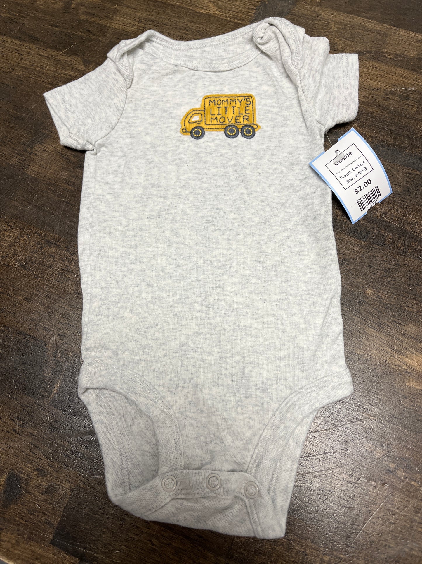 Grey Mommys Little Mover Carters Onesie, 3-6M B