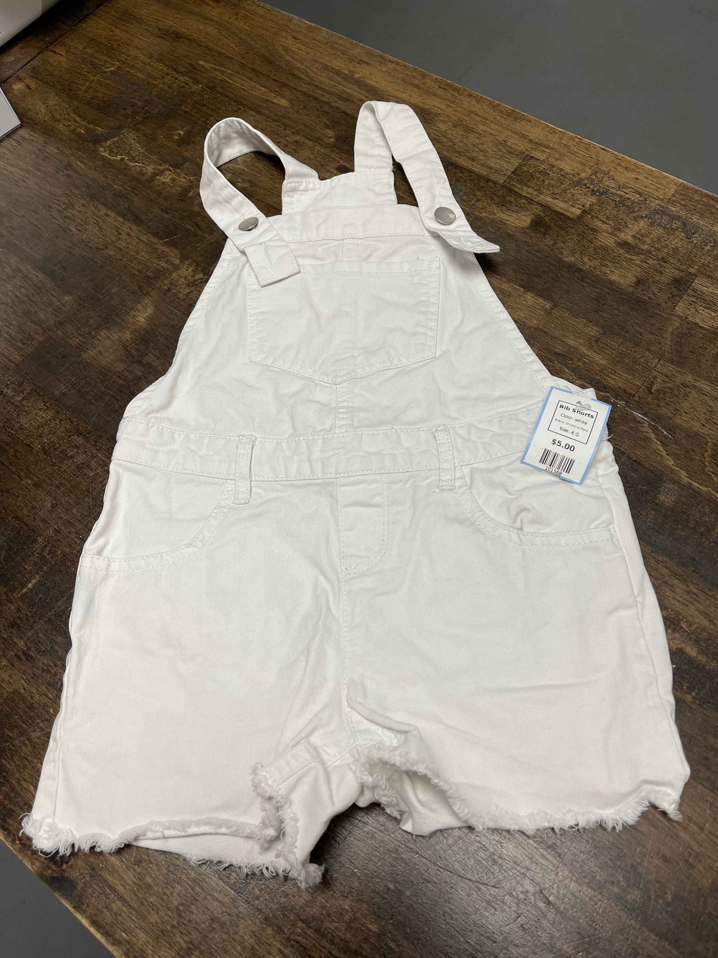 white Childrens Place Bib Shorts, 6 G