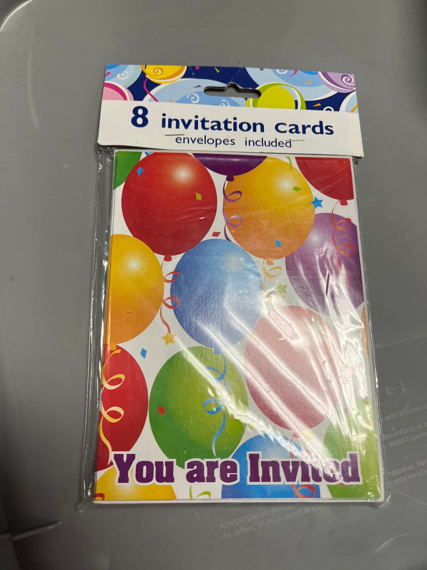 Pak of 8 Birthday Invitation
