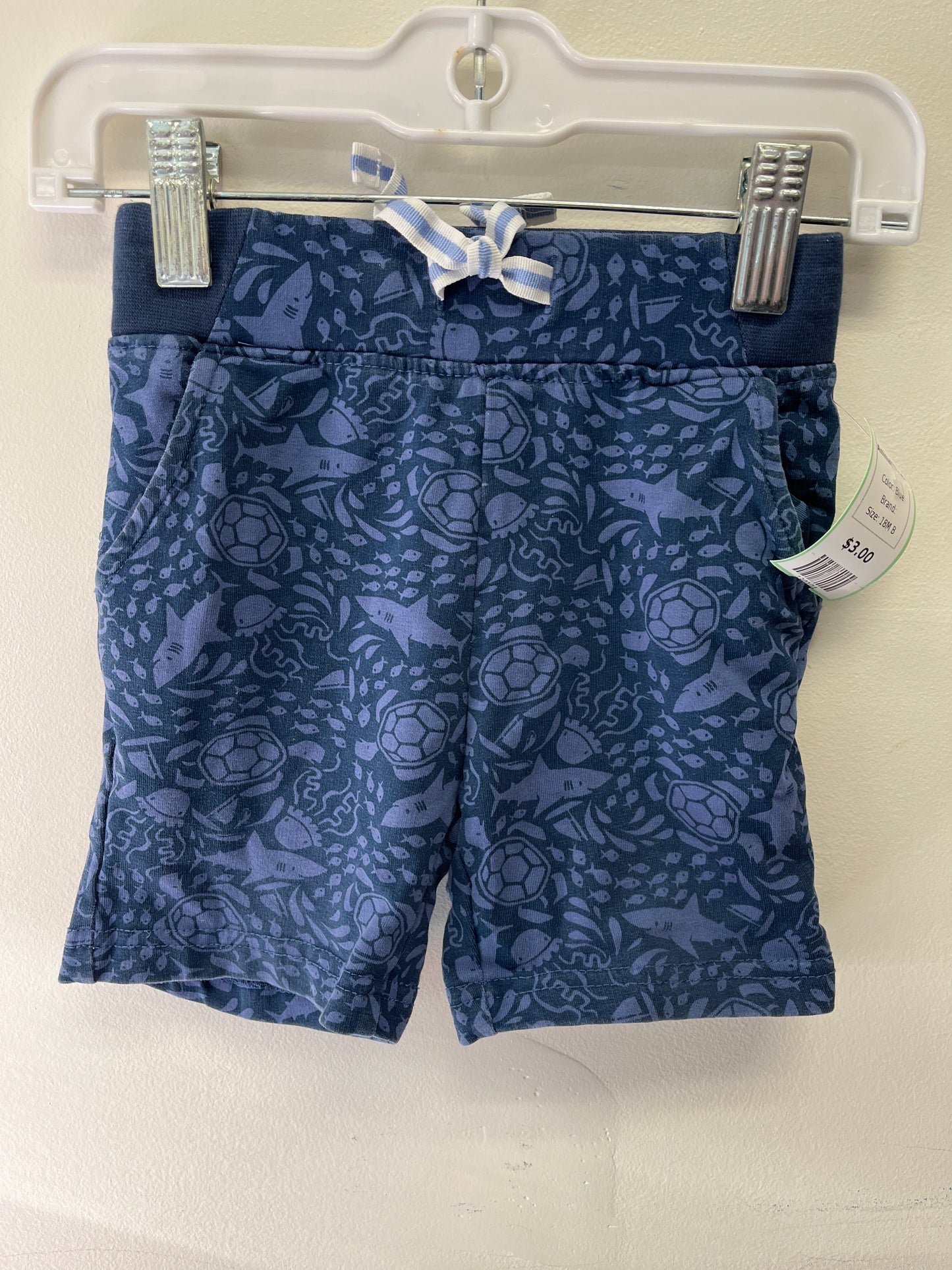 Blue Animal Shorts, 18M B