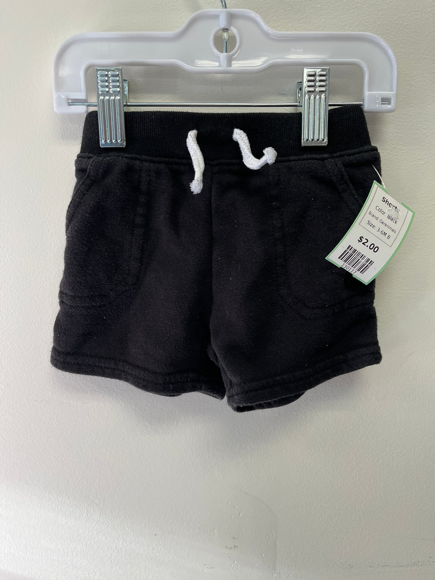 Black Garanimals Shorts, 3-6M B