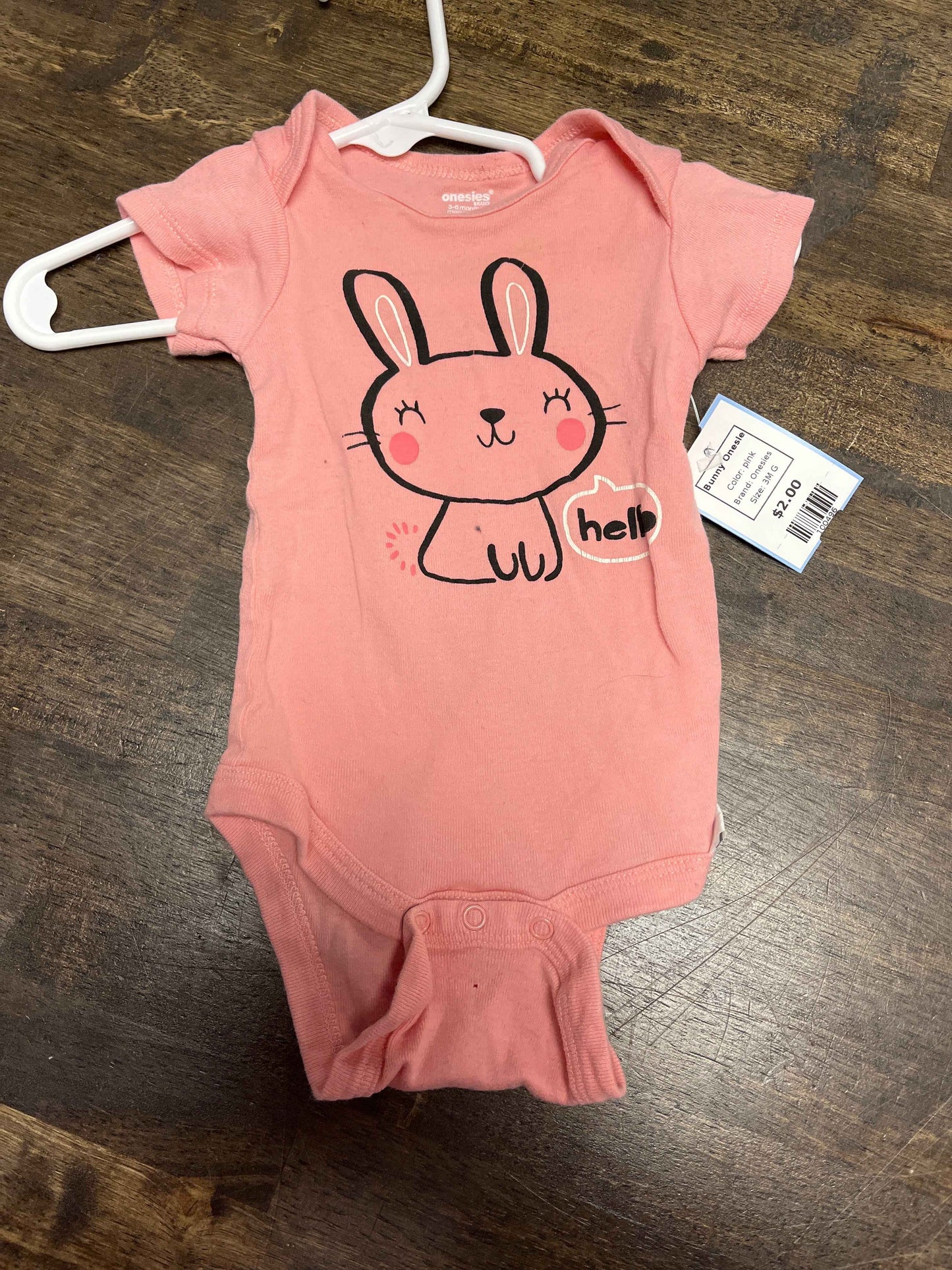 pink Onesies Bunny Onesie, 3M G