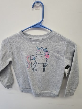 Grey Unicorn Garanimals Longsleeve Shirt, 5T G