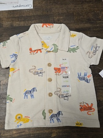 Tan Garanimals Animal shirt, 6M B
