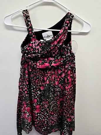 Black/Pink Flowers Rare Editions Dress, 7 G